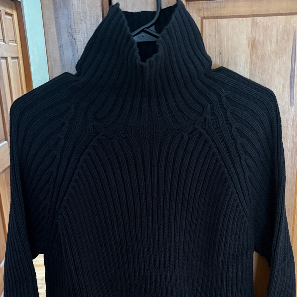 Valerie Stevens Sports Black Ribbed Mock Neck Sweater Vintage - Picture 2 of 16